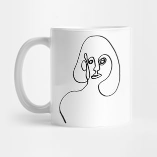 Women abstract one line art Mug